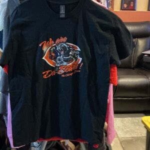 Black Graphic T-Shirt with Bear Design